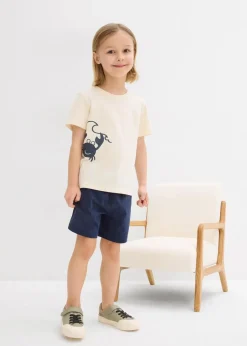 T-Shirt und kurze Jersey-Shorts (2-tlg.Set) aus Bio-Baumwolle|bonprix