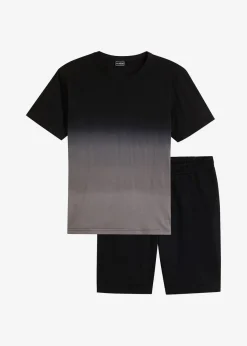 T-Shirt und Sweat-Bermuda (2-tlg.Set) aus reiner Baumwolle|bonprix Outlet