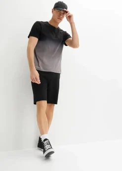 T-Shirt und Sweat-Bermuda (2-tlg.Set) aus reiner Baumwolle|bonprix Outlet