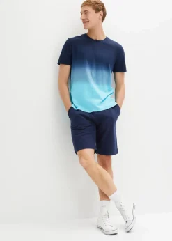 T-Shirt und Sweat-Bermuda (2-tlg.Set) aus reiner Baumwolle|bonprix Discount