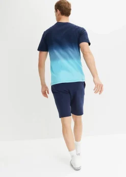 T-Shirt und Sweat-Bermuda (2-tlg.Set) aus reiner Baumwolle|bonprix Discount