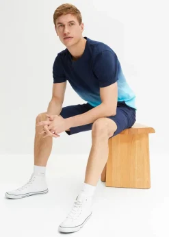 T-Shirt und Sweat-Bermuda (2-tlg.Set) aus reiner Baumwolle|bonprix Discount