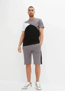 T-Shirt und Sweat-Bermuda aus reiner Baumwolle (2-tlg.Set)|bonprix