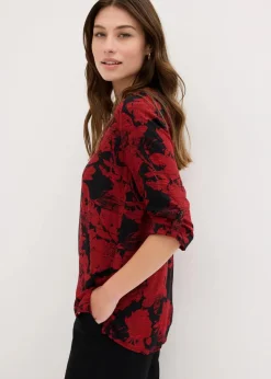 bonprix Bekleidung·Jacken & Mäntel|Blusen & Tuniken|Tunika schwarz/rot bedruckt