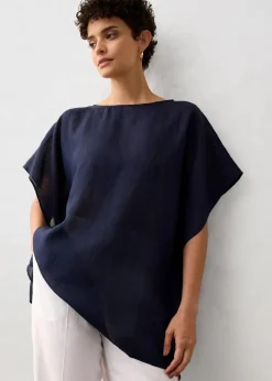 bonprix Bekleidung·Jacken & Mäntel|Blusen & Tuniken|Tunika aus Ramie dunkelblau