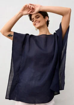 bonprix Bekleidung·Jacken & Mäntel|Blusen & Tuniken|Tunika aus Ramie dunkelblau