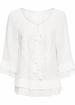 bonprix Nachhaltigere Materialien|Blusen & Tuniken|Tunika aus softer Viskose wollweiß