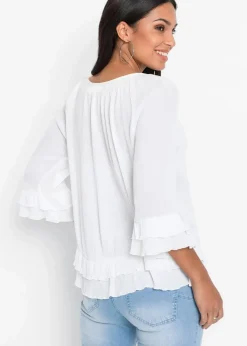 bonprix Nachhaltigere Materialien|Blusen & Tuniken|Tunika aus softer Viskose wollweiß