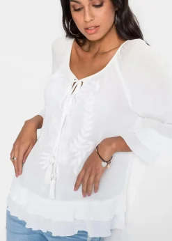 bonprix Nachhaltigere Materialien|Blusen & Tuniken|Tunika aus softer Viskose wollweiß