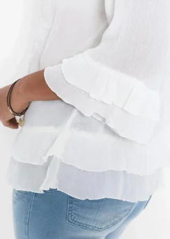 bonprix Nachhaltigere Materialien|Blusen & Tuniken|Tunika aus softer Viskose wollweiß