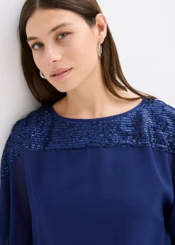 Tunika mit Pailletten|bonprix