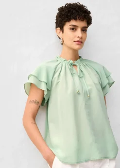 Tunika mit Seidenanteil|bonprix