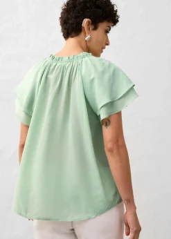 Tunika mit Seidenanteil|bonprix