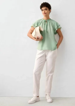 Tunika mit Seidenanteil|bonprix