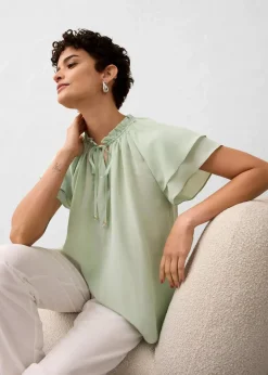 Tunika mit Seidenanteil|bonprix