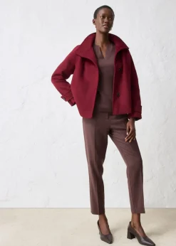 bonprix Blusen & Tuniken|Bekleidung·Jacken & Mäntel|Tunika mit Wolle dunkelbraun