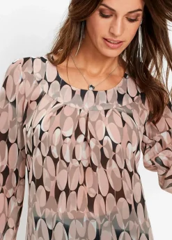 bonprix Bekleidung·Jacken & Mäntel|Blusen & Tuniken|Tunikabluse vintagerosa bedruckt