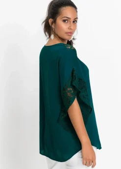 bonprix Bekleidung·Jacken & Mäntel|Nachhaltigere Materialien|Tunikabluse tiefgrün