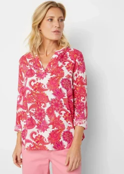 Tunikabluse aus fließender Viskose|bonprix Discount