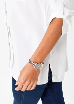 bonprix Bekleidung·Jacken & Mäntel|Nachhaltigere Materialien|Tunikabluse aus fließender Viskose weiß