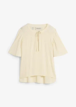 bonprix Bekleidung·Jacken & Mäntel|Blusen & Tuniken|Tunikabluse aus fließender Viskose natur