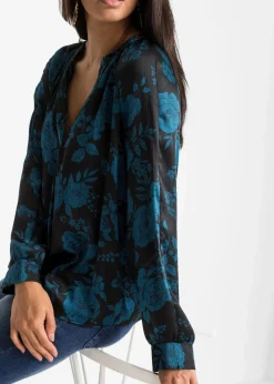 Tunikabluse aus leichtem Crêpe|bonprix