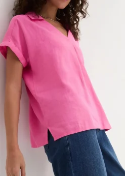 Tunikabluse aus luftigem Leinen-Mix|bonprix Online