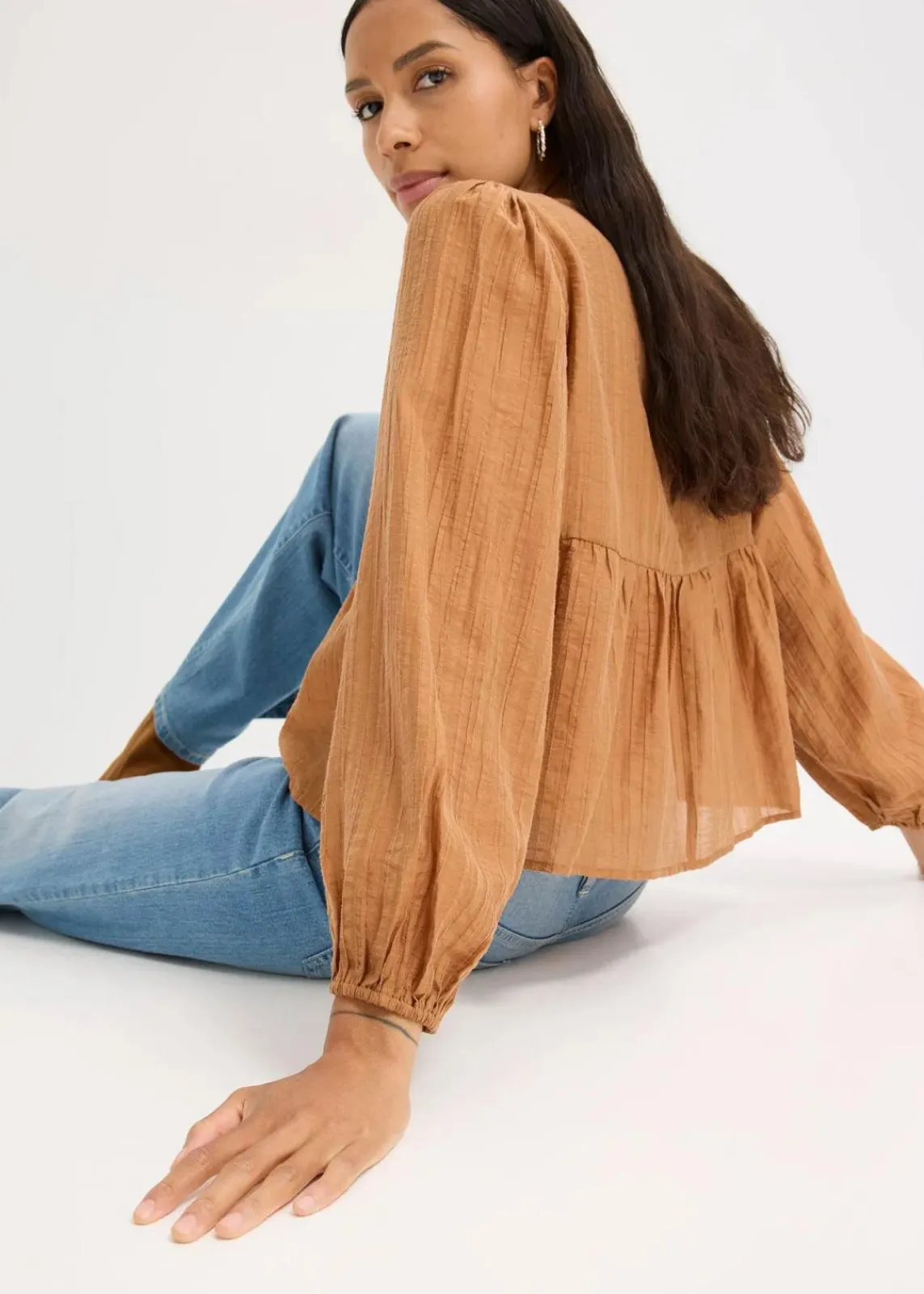 bonprix Bekleidung·Jacken & Mäntel|Blusen & Tuniken|Tunikabluse aus Lyocell kupfer