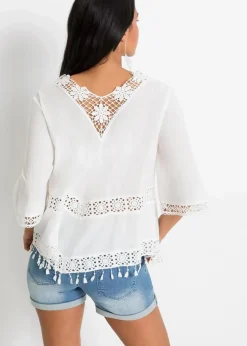 Tunikabluse aus reiner Baumwolle|bonprix Sale