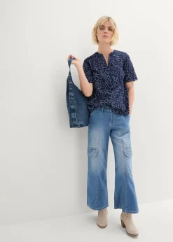 Tunikabluse aus reiner Baumwolle|bonprix Hot