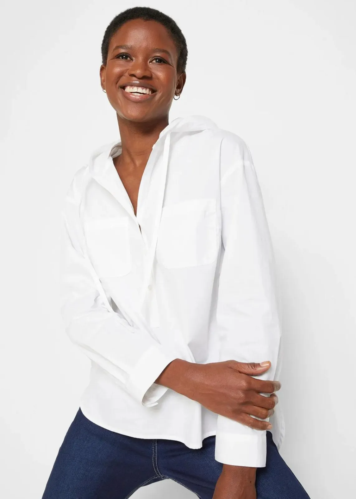 Tunikabluse aus reiner Bio-Baumwolle|bonprix New