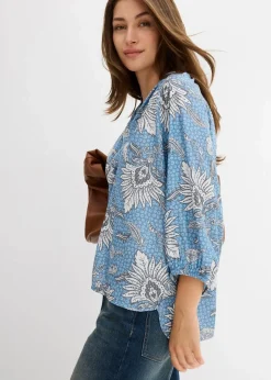 Tunikabluse aus softem Viskose-Mix|bonprix