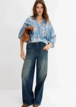 Tunikabluse aus softem Viskose-Mix|bonprix