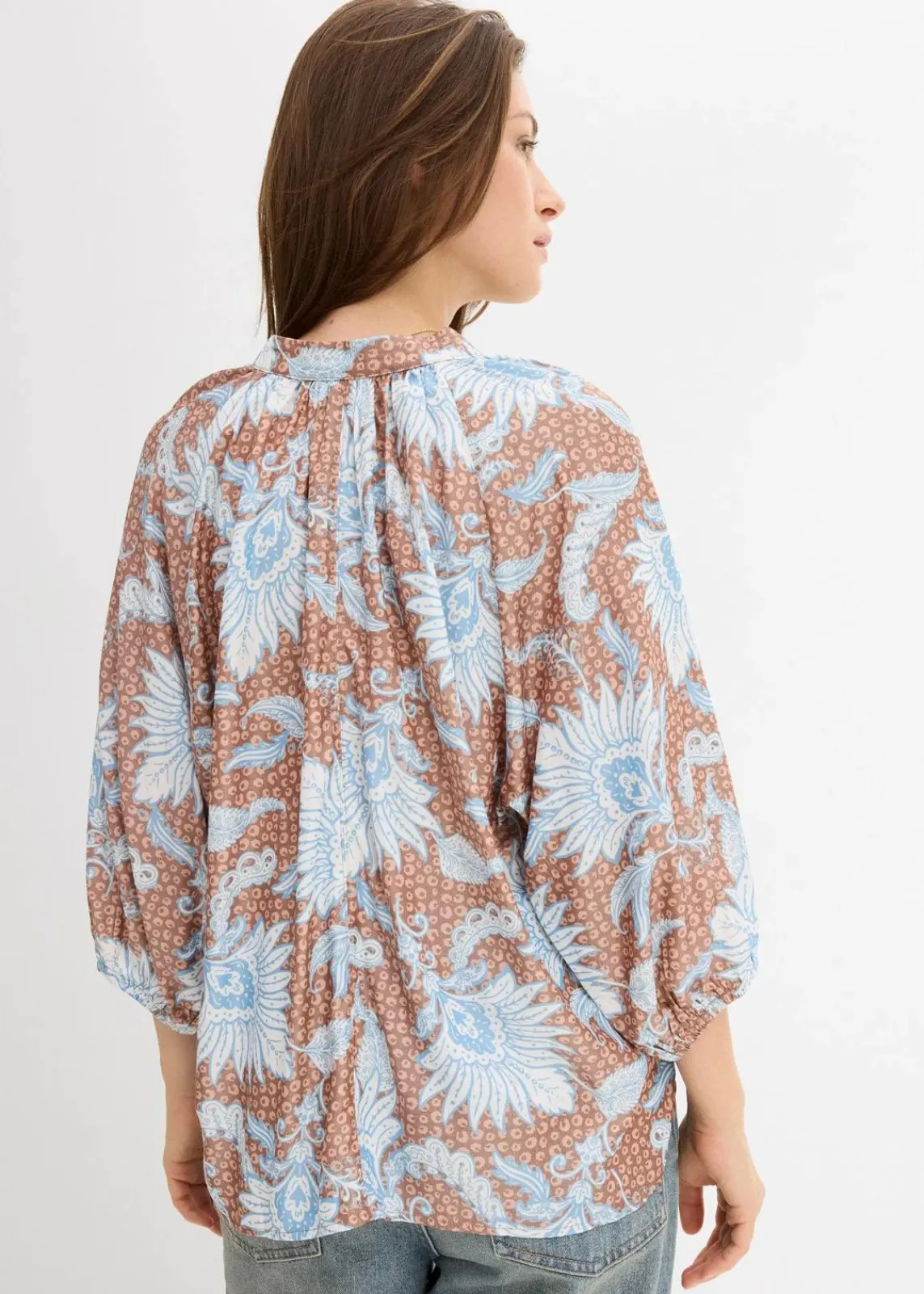 bonprix Blusen & Tuniken|Bekleidung·Jacken & Mäntel|Tunikabluse aus softem Viskose-Mix gewürzbraun