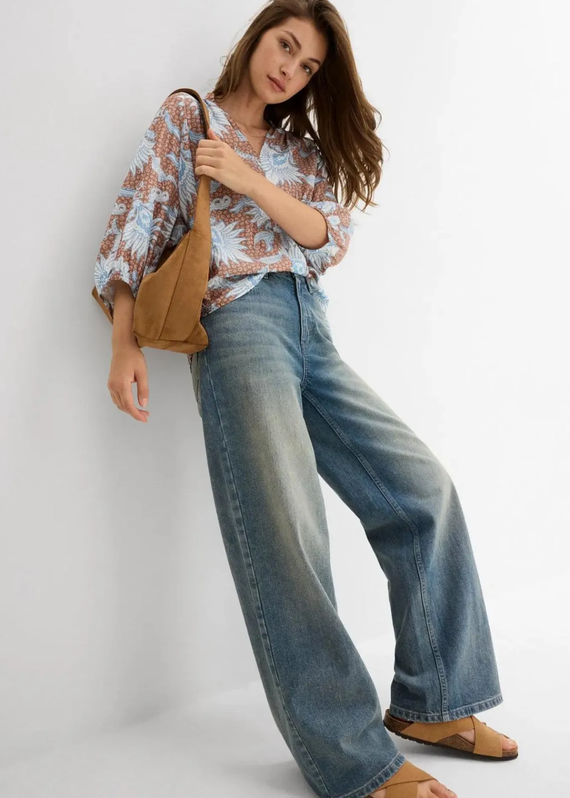 bonprix Blusen & Tuniken|Bekleidung·Jacken & Mäntel|Tunikabluse aus softem Viskose-Mix gewürzbraun