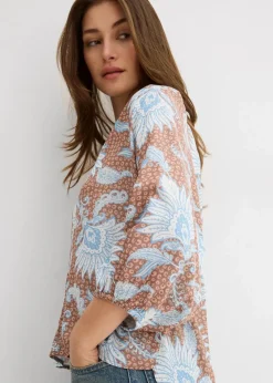 bonprix Blusen & Tuniken|Bekleidung·Jacken & Mäntel|Tunikabluse aus softem Viskose-Mix gewürzbraun