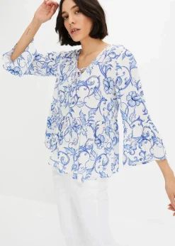 Tunikabluse aus strukturierter Viskose|bonprix