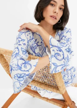 Tunikabluse aus strukturierter Viskose|bonprix