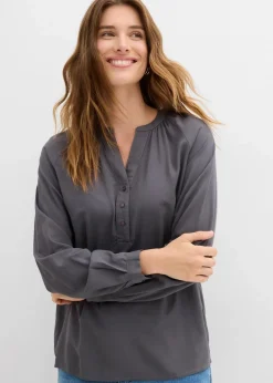 bonprix Bekleidung·Jacken & Mäntel|Blusen & Tuniken|Tunikabluse aus Viskose schiefergrau