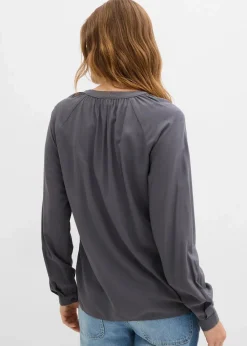 bonprix Bekleidung·Jacken & Mäntel|Blusen & Tuniken|Tunikabluse aus Viskose schiefergrau