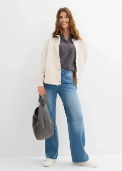 bonprix Bekleidung·Jacken & Mäntel|Blusen & Tuniken|Tunikabluse aus Viskose schiefergrau