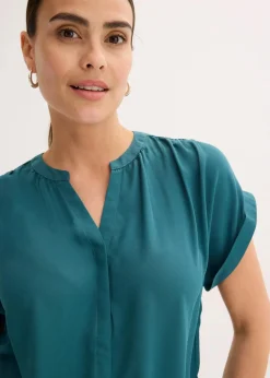 bonprix Blusen & Tuniken|Bekleidung·Jacken & Mäntel|Tunikabluse Georgette pfeffergrün