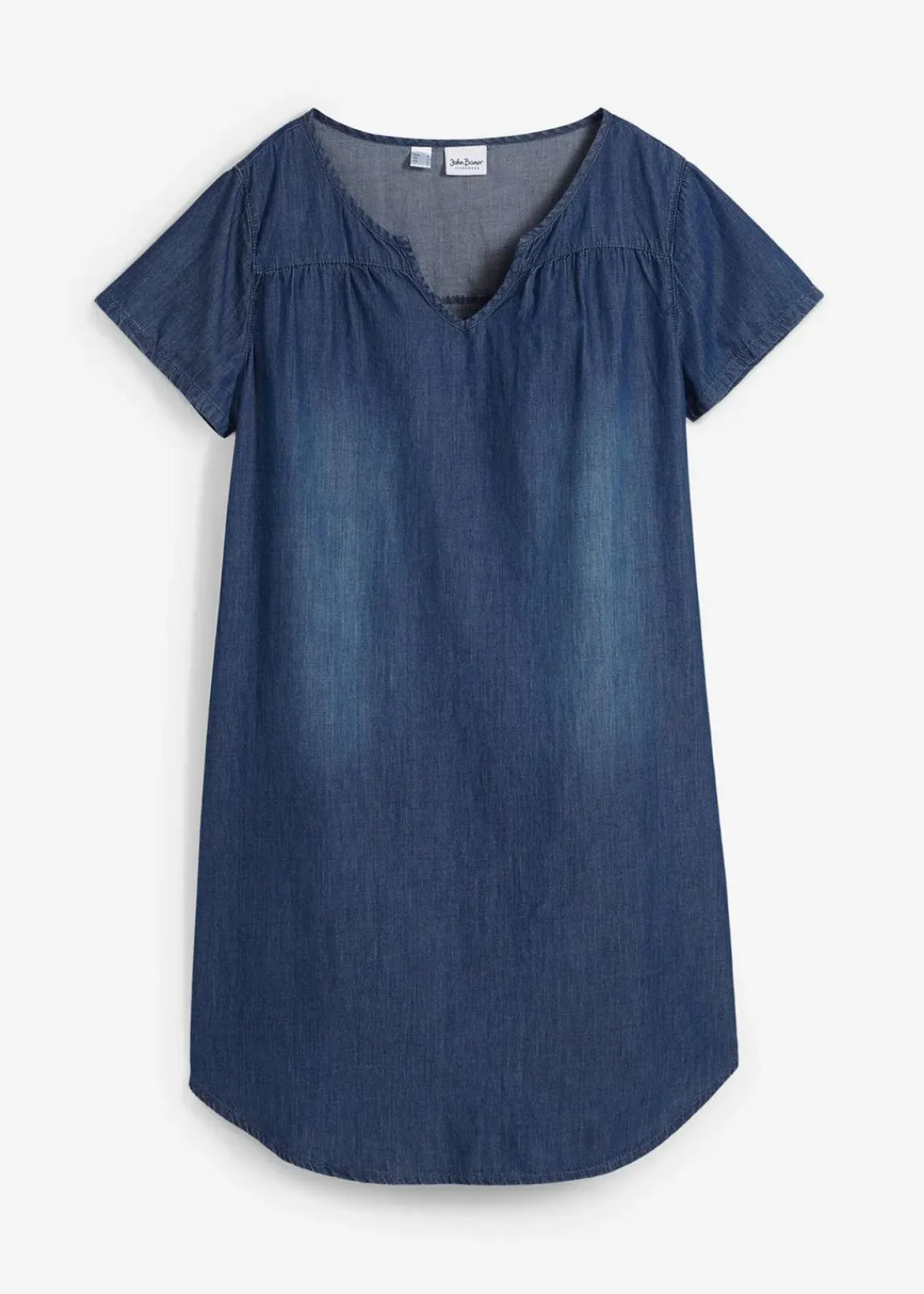 bonprix Bekleidung·Pullover & Strickjacken|Kleider|Tunika-Jeanskleid blau denim used