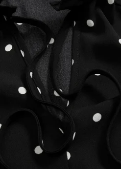 bonprix Bekleidung·Pullover & Strickjacken|Kleider|Tunika-Kleid schwarz/weiß gepunktet