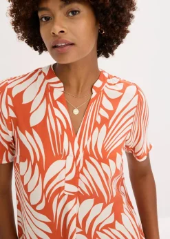 Tunika-Kleid aus fließender Viskose|bonprix