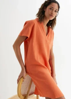Tunika-Kleid aus leichtem Leinen-Mix|bonprix New