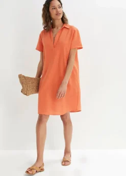 Tunika-Kleid aus leichtem Leinen-Mix|bonprix New