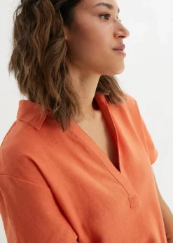 Tunika-Kleid aus leichtem Leinen-Mix|bonprix New