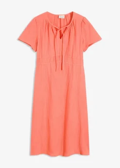 bonprix Bekleidung·Pullover & Strickjacken|Kleider|Tunika-Kleid aus Musselin helllachs