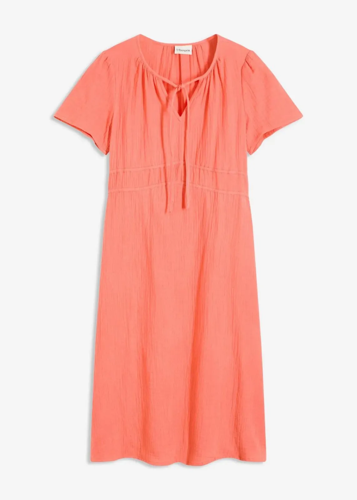 bonprix Bekleidung·Pullover & Strickjacken|Kleider|Tunika-Kleid aus Musselin helllachs